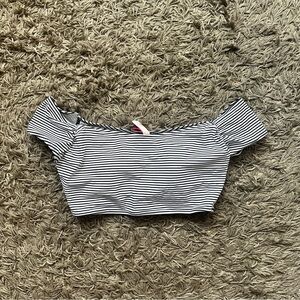 Victorias secret | cropped stripped swim top size small